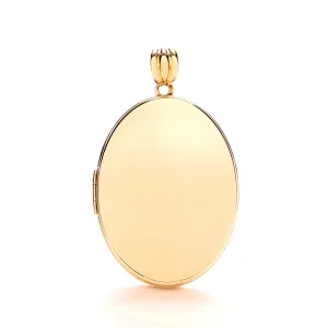 9ct Yellow Gold Oval Plain Locket