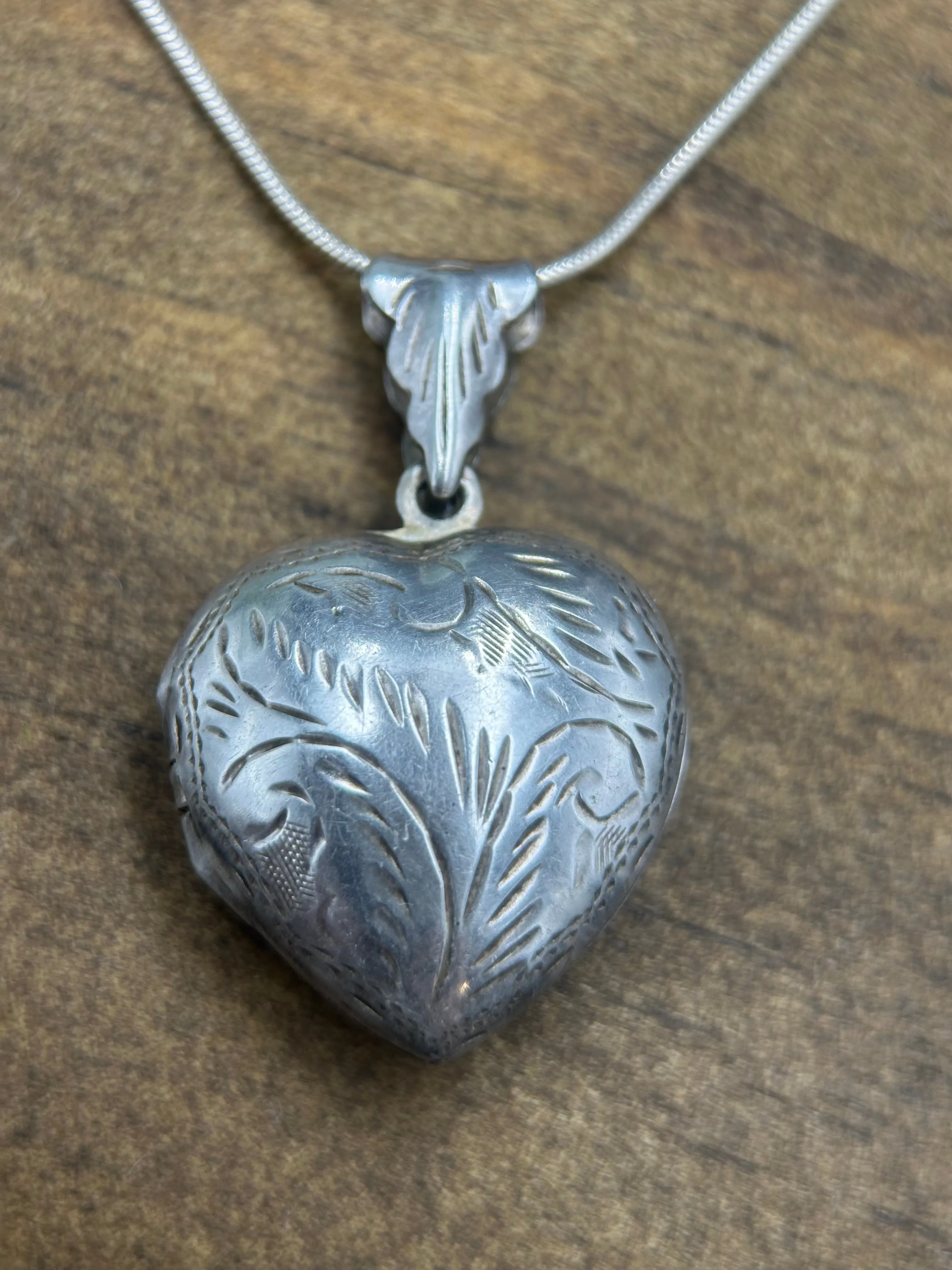Antique Victorian Silver Heart Locket