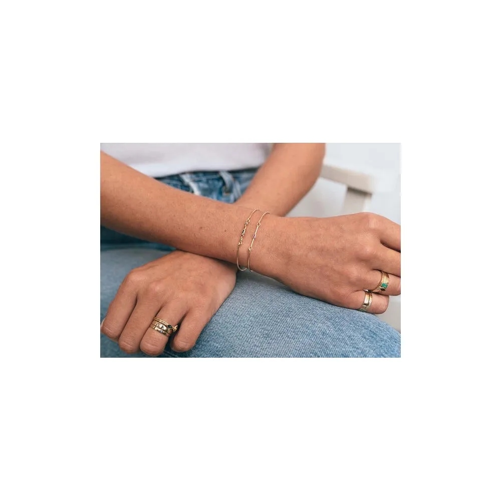 Baguette Cut Emerald Cuff - Gold - BR-C-BAG-EM