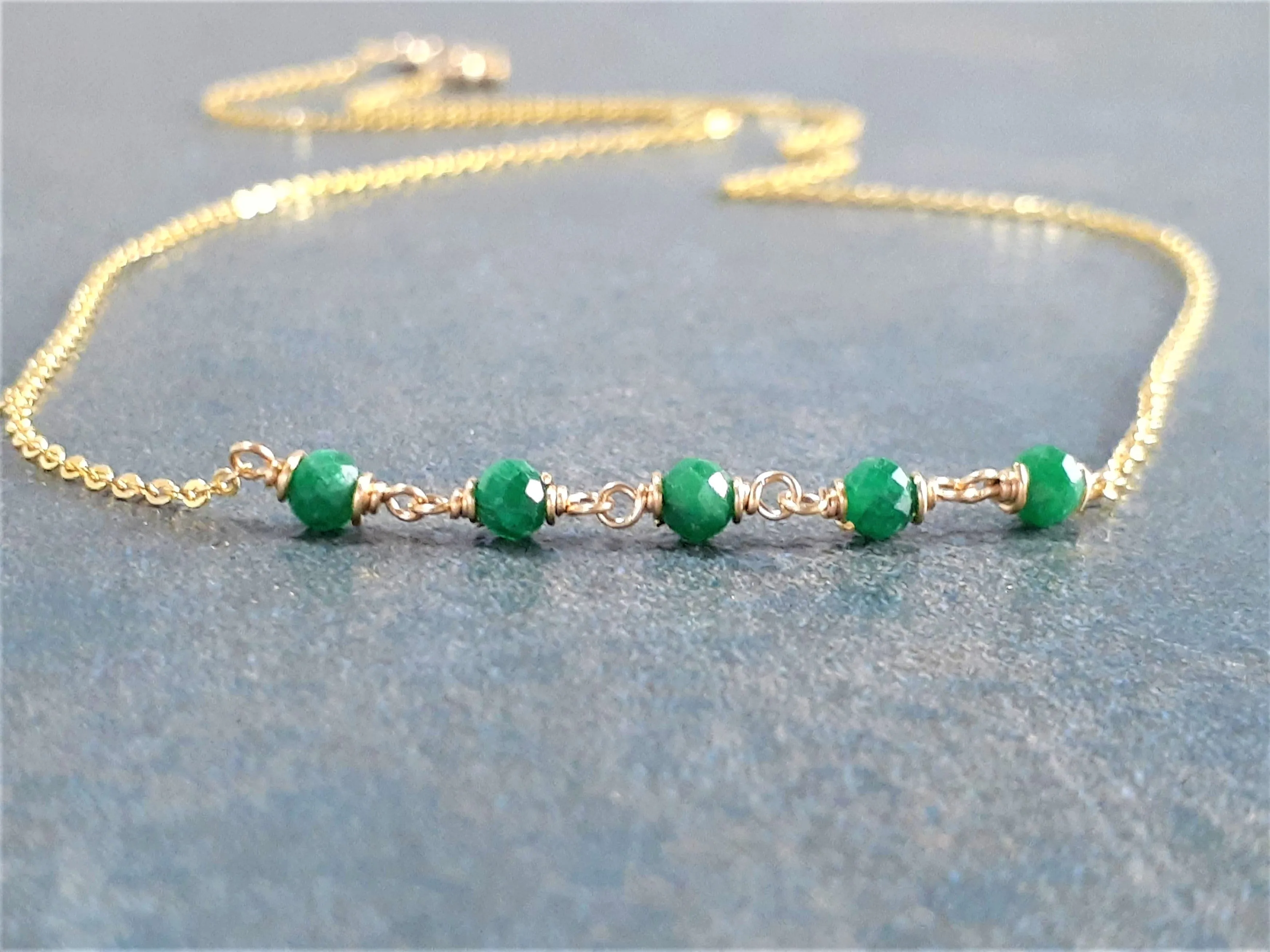 Beaded Emerald Necklace