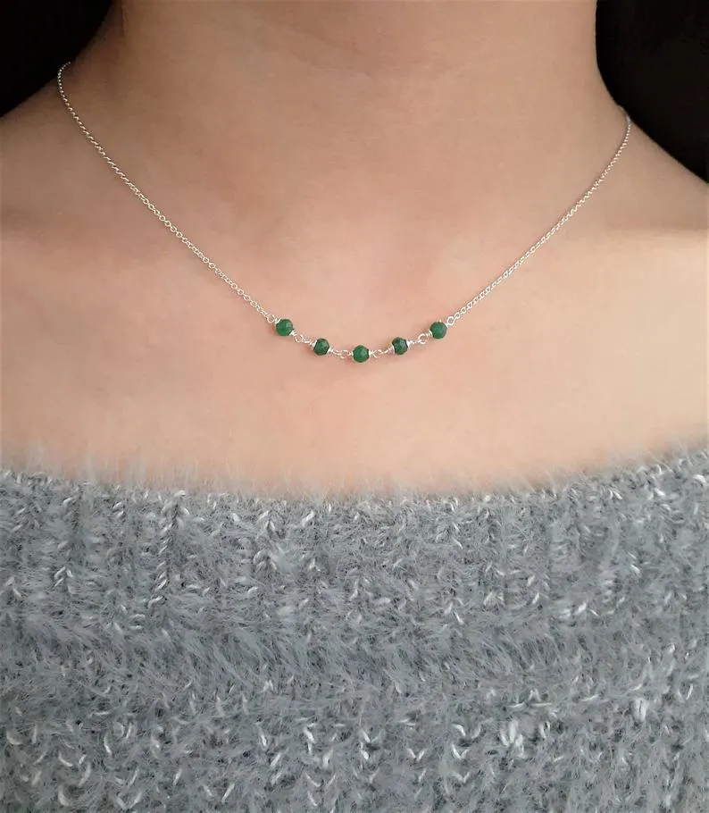 Beaded Emerald Necklace