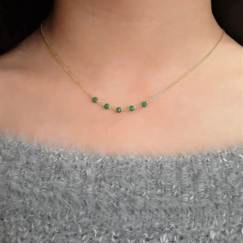 Beaded Emerald Necklace