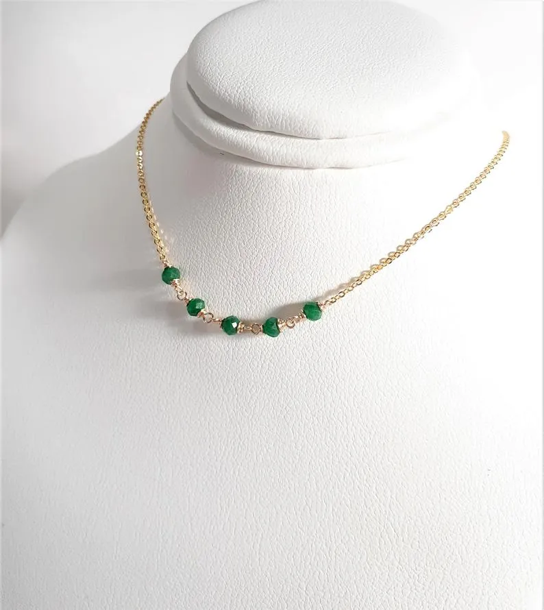 Beaded Emerald Necklace