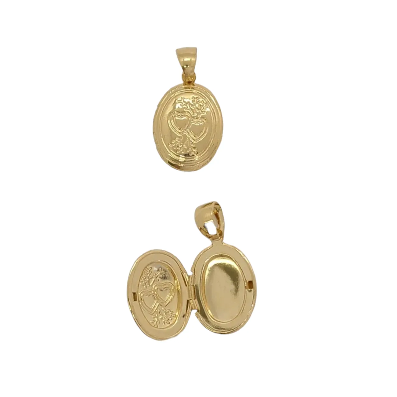 Gold Filled 18KT Smaller Double Heart Locket