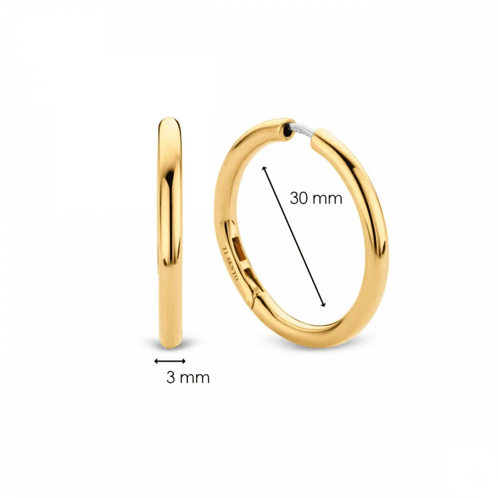 Milano Hoop Earrings - Gold - 7782SY
