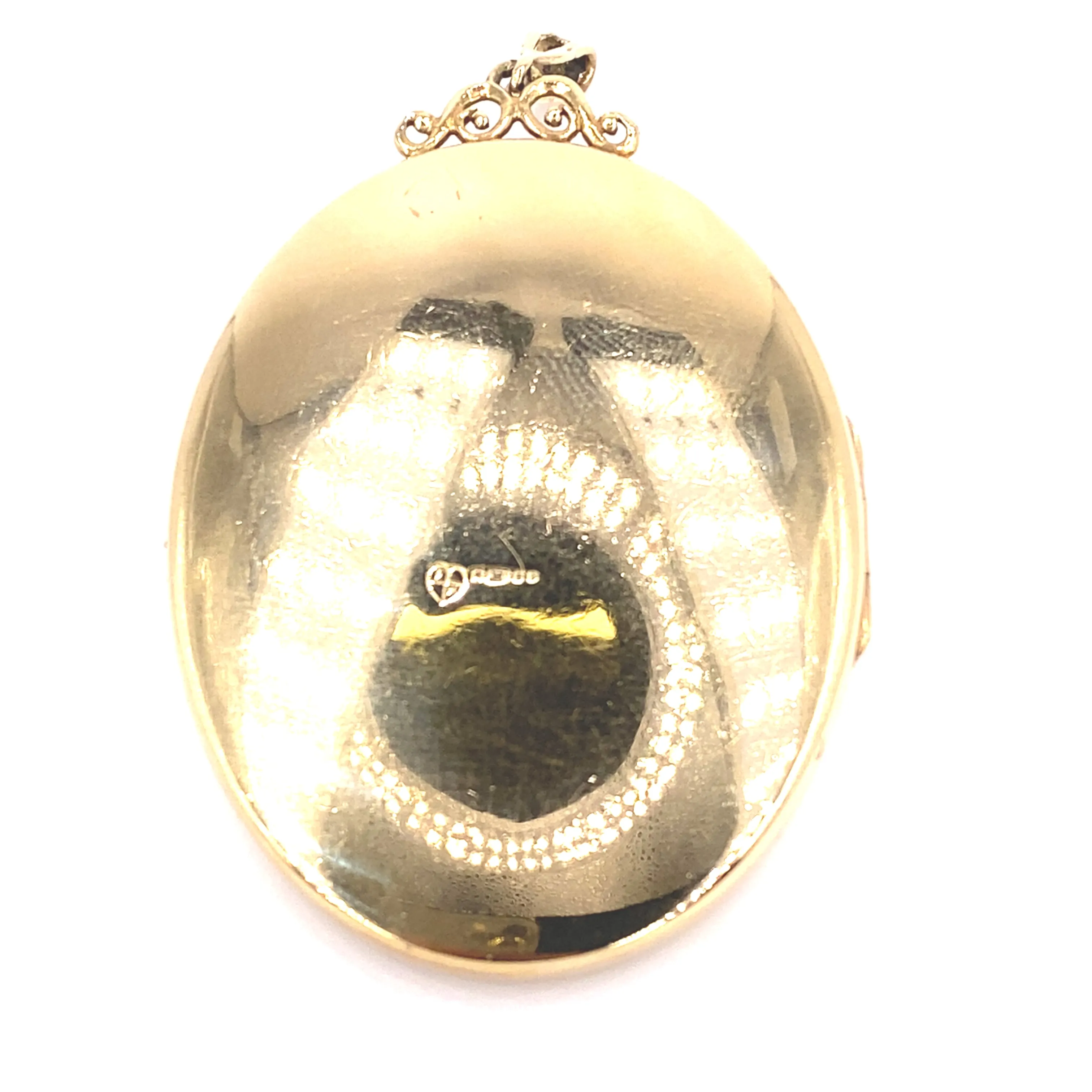 Women’s 9ct Yellow Gold Heavy Engraved Locket - 23g